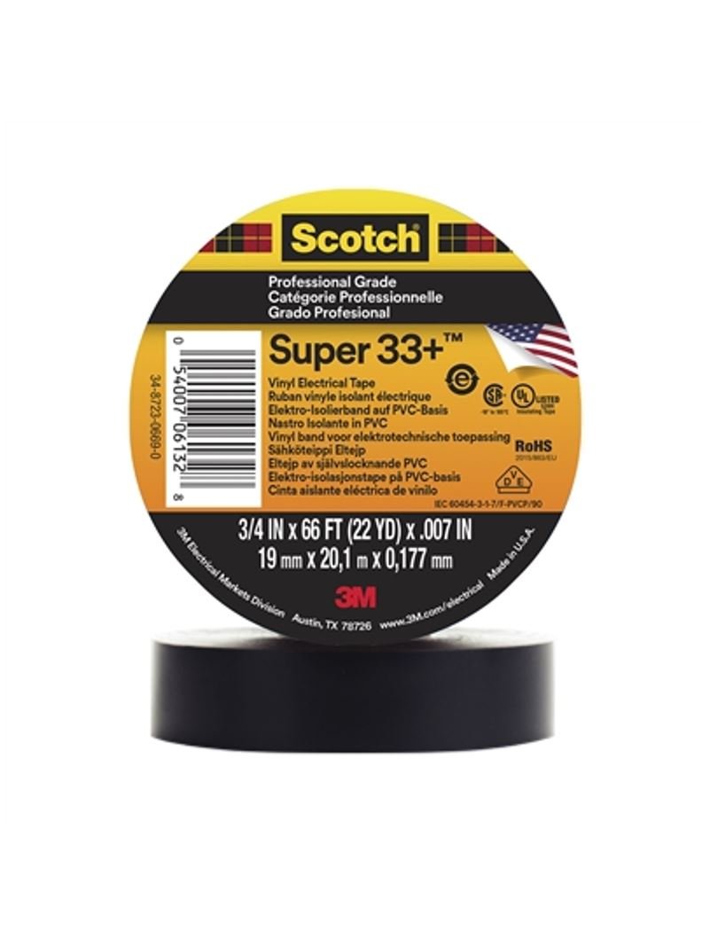 Tape Electrico Super #33 Negro 20 m 3M