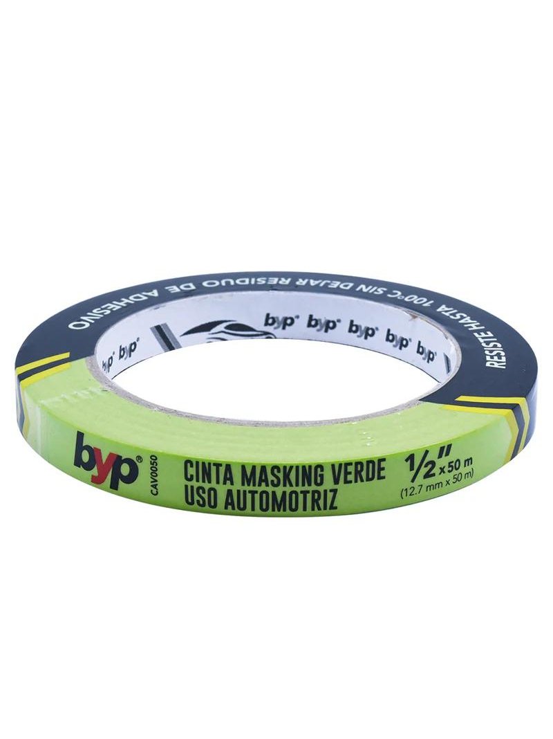 MASKING TAPE VERDE AUTOMOTRIZ 1 1/2 X 50M BYP CVE15