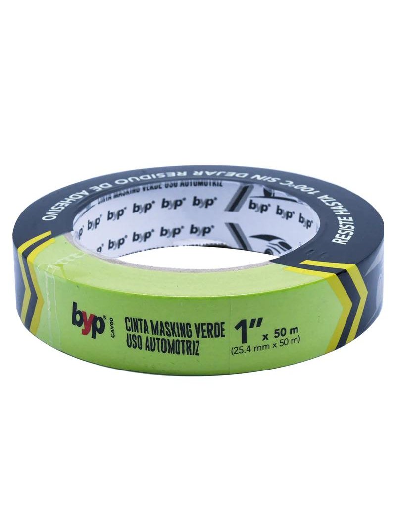 MASKING TAPE VERDE AUTOMOTRIZ 1 X 50M BYP CVE00