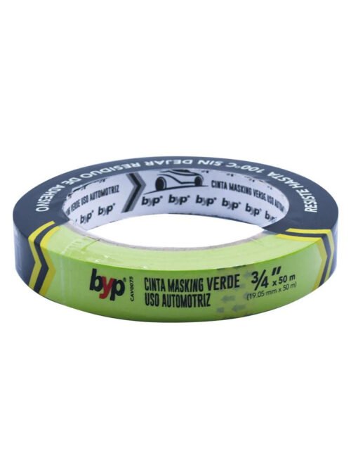 MASKING TAPE VERDE AUTOMOTRIZ 3/4 X 50M BYP CVE34