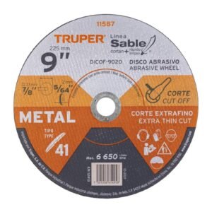 DISCO CORTE METAL 9X2MM TRUPER 11587