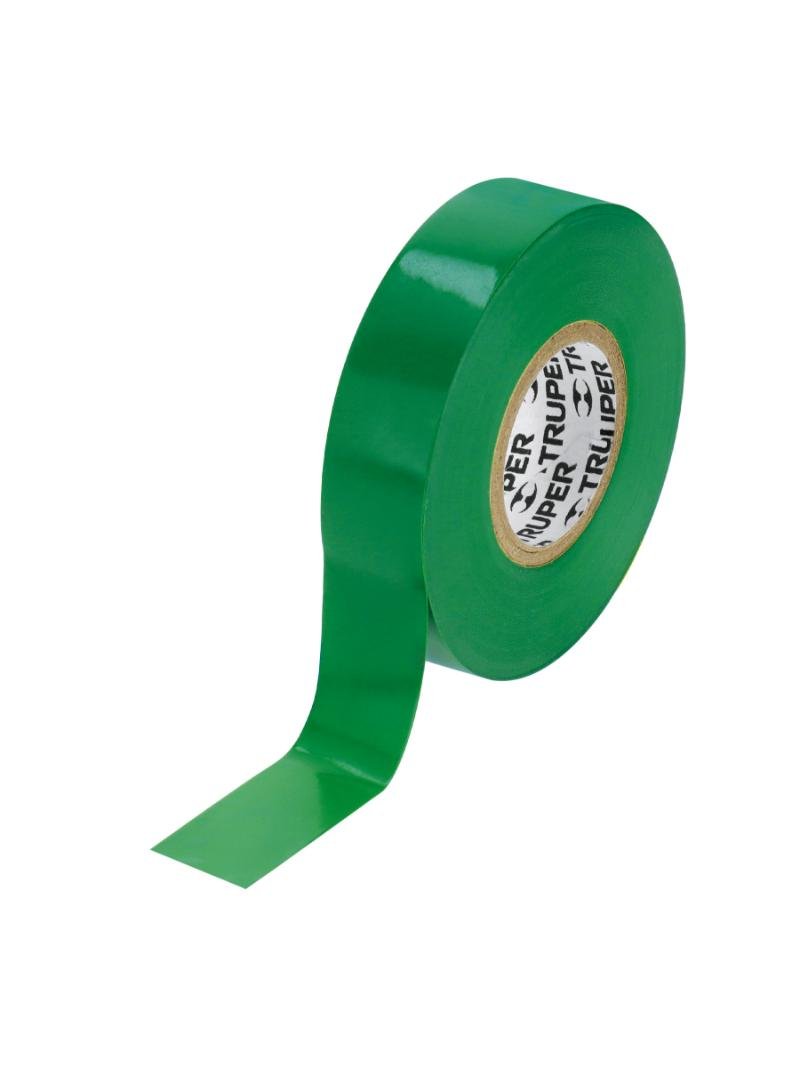 TAPE ELECTRICO VERDE 19MMX18MTS TRUPER 12502