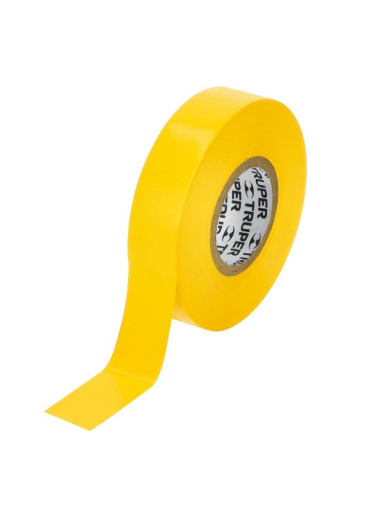 TAPE ELECTRICO AMARILLO 19MMX18MTS TRUPER 12503