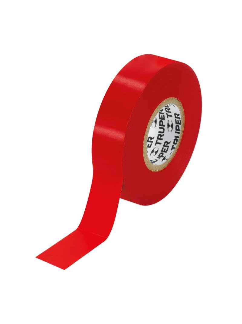 TAPE ELECTRICO ROJO 19MMX18MTS TRUPER 12504