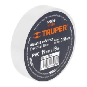 TAPE ELECTRICO BLANCO 19MMX18MTS #M-33B / 12506 TRUPER-
