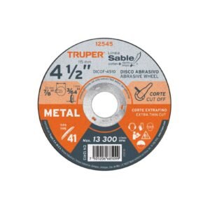 DISCO CORTE METAL 4.1/2X1MM TRUPER 12545