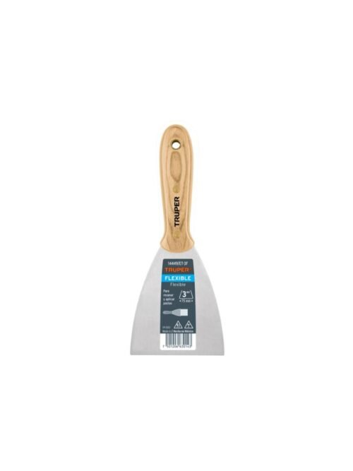 ESPATULA FLEXIBLE 3" MANGO MADERA TRUPER 14449