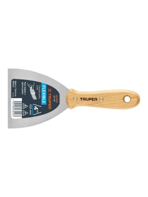 ESPATULA FLEXIBLE 4" MANGO MADERA TRUPER 14450