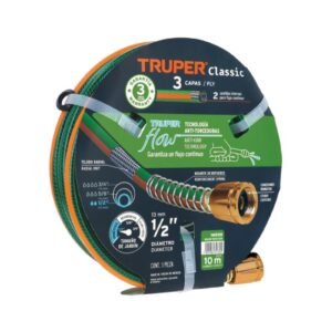 16030 MANGUERA REFORZ VERDE 1/2X10MTS 3CAPAS #MAN10X1/2R/16030 TRUPER-