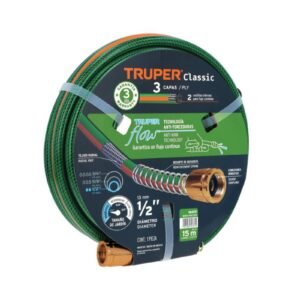 16031 MANGUERA REFORZ VERDE 1/2X15MTS 3CAPAS #MAN15X1/2R/16031 TRUPER-