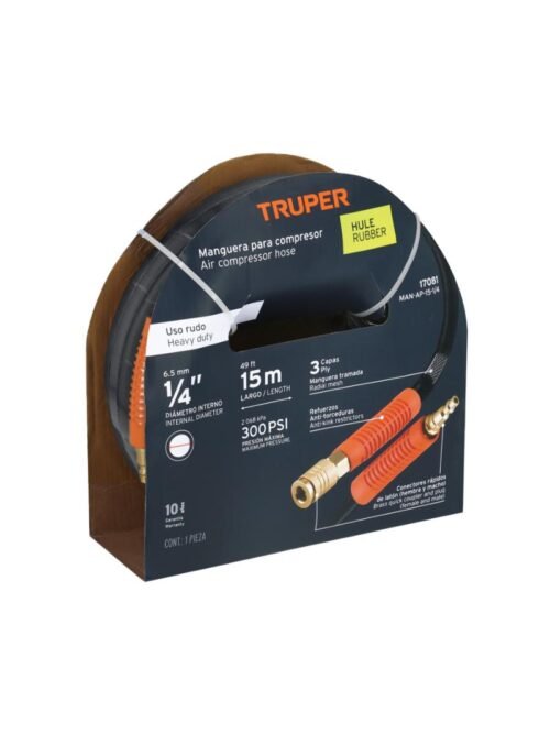 MANGUERA P/AIRE ALTA PRESION 1/4X15MTS #MANAP151/4/17081 TRUPER-