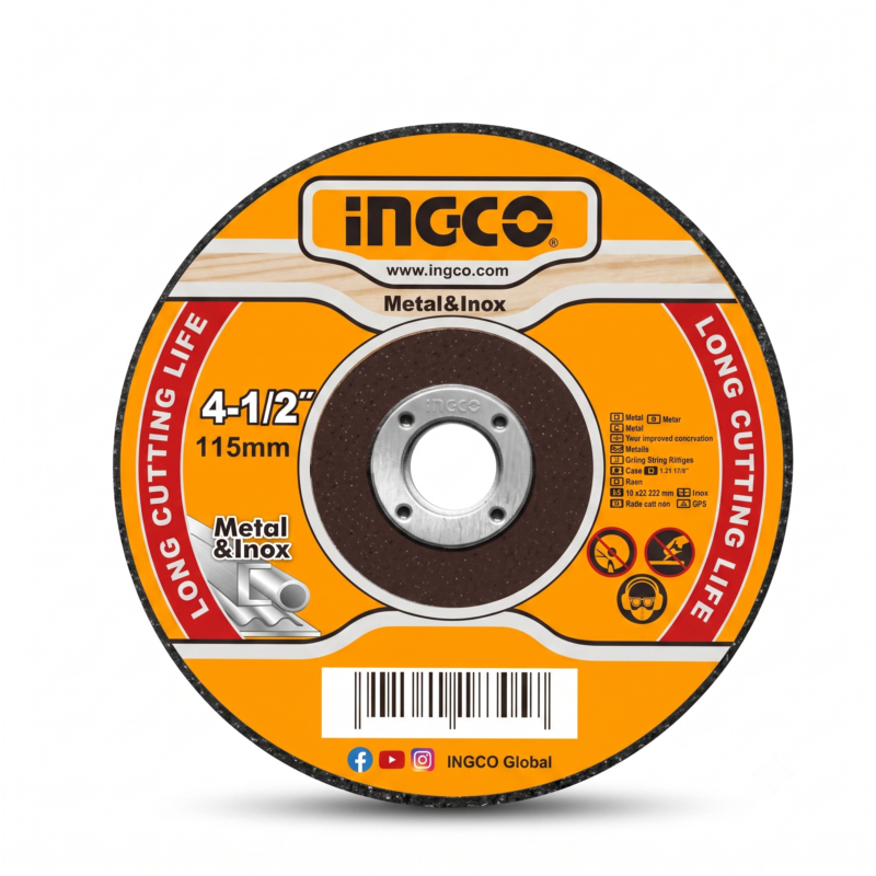 Disco de Corte 4-1/2" para Metal e Inox Ingco