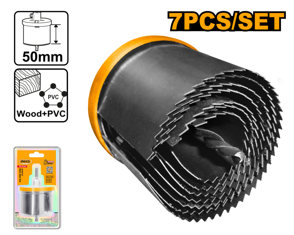 JGO BROCA SIERRA 11/32 - 2 31/64" 7 PZAS #AKHS702 INGCO