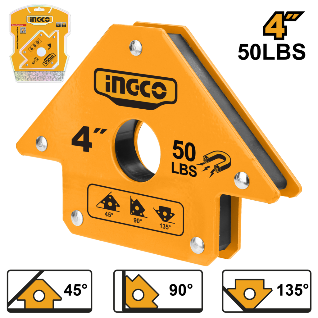 ESCUADRA MAGNETICA 4" ANGULOS 45,90,135 #AMWH50041 INGCO