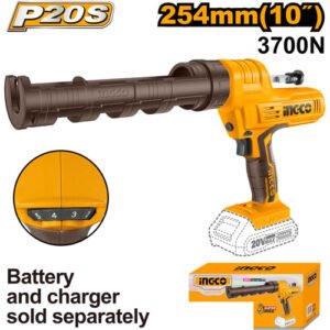 PISTOLA SILICONA 20V 3700N 10" 44MM/S CCGLI2001 INGCO