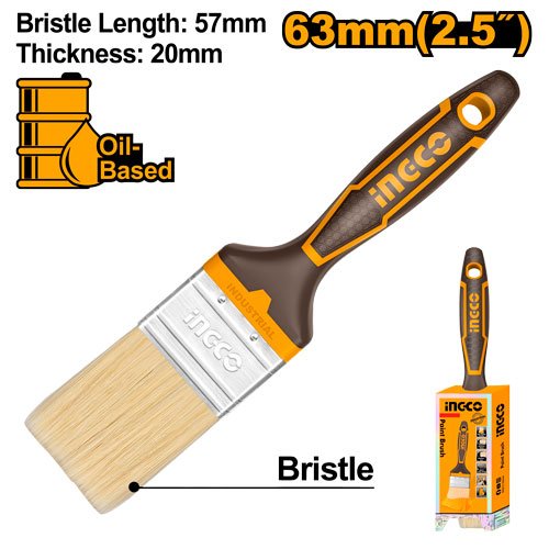 BROCHA PROF 2 1/2" CERDA AMARILLA MANGO PLAST #CHPTB8725 INGCO