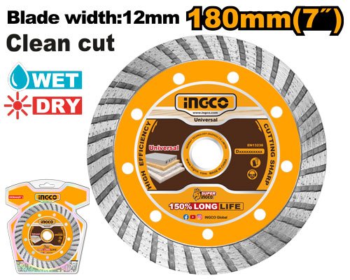 DISCO DIAMANTADO TURBO 7" #DMD031801 INGCO
