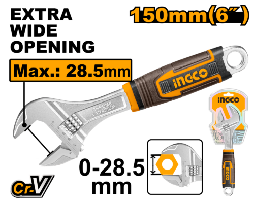 LLAVE FRANCESA 6" C/FORRO HULE #HADW131068 INGCO