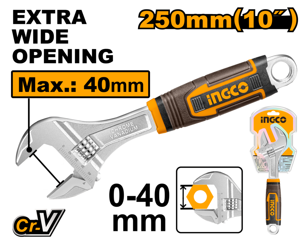 LLAVE FRANCESA 10" C/FORRO HULE #HADW131108 INGCO