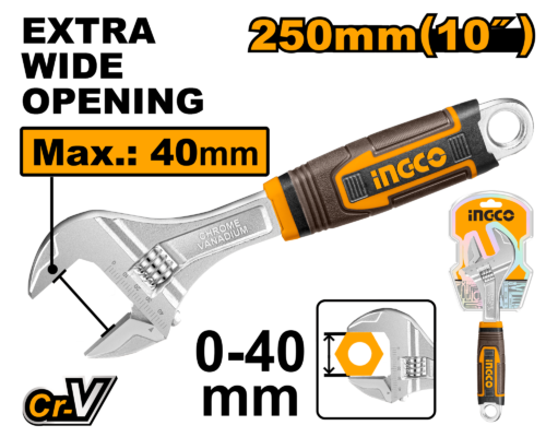 LLAVE FRANCESA 10" C/FORRO HULE #HADW131108 INGCO