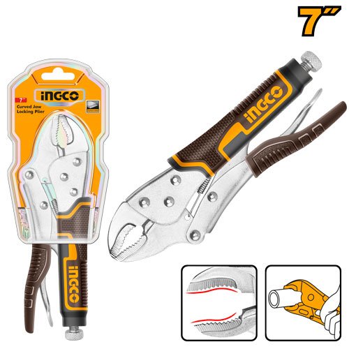 ALICATE PRESION PUNTA CURVA 7" #HCJLW0207 INGCO