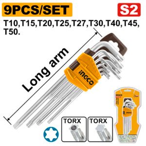 JGO LLAVES TORX T10 A T50 9 PZAS #HHK13091 INGCO