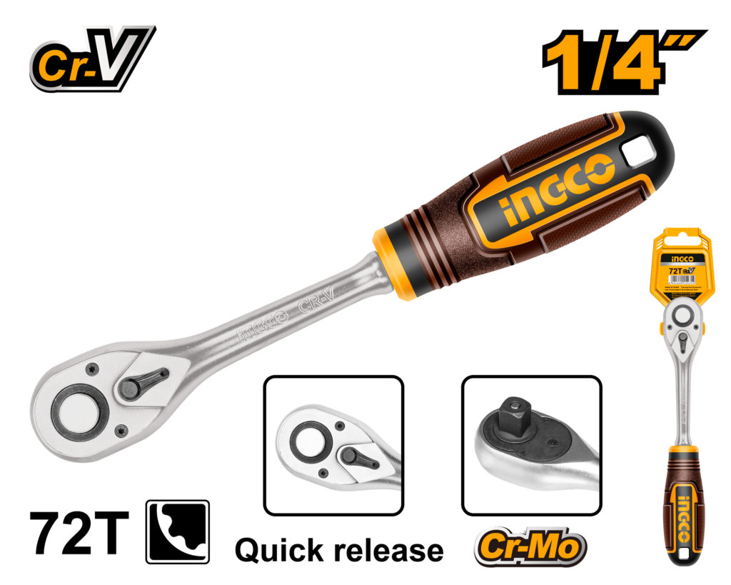 RATCHET ESPIGA 1/4 - 3/8X5 1/2" #HRTH0814 INGCO