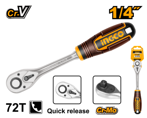 RATCHET ESPIGA 1/4 - 3/8X5 1/2" #HRTH0814 INGCO