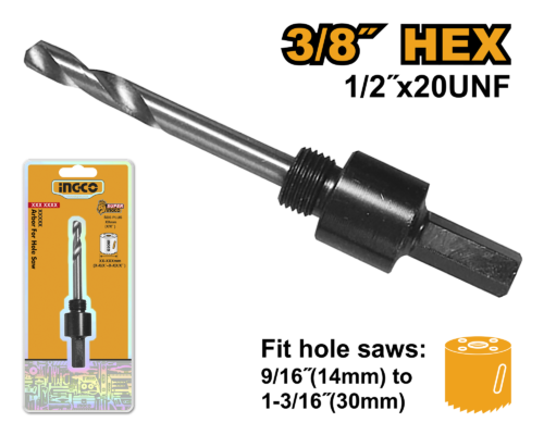 ADAPTADOR P/BROCA SIERRA 3/8" #HSA01 INGCO