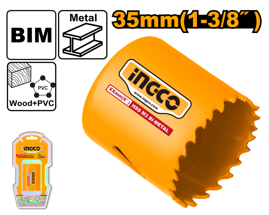 BROCA SIERRA BIMETAL 1 3/8"-35MM #HSB10351 INGCO