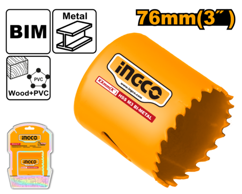 BROCA SIERRA BIMETAL 3"-76MM #HSB10761 INGCO