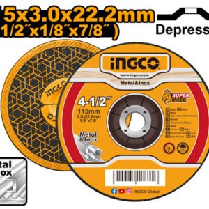 DISCO CORTE METAL 4-1/2" X 3.0MM 7/8" MCD301151 INGCO