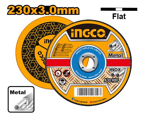 DISCO CORTE METAL 9"X3MM #MCD312301 INGCO