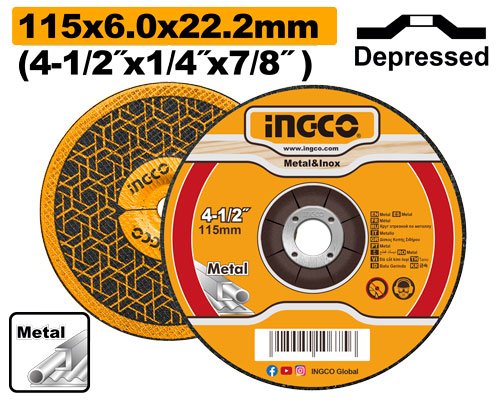 DISCO CONICO P/ESMERILAR 4.1/2"X6MM #MGD601151 INGCO