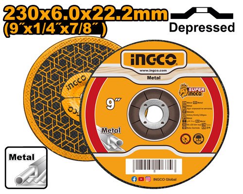 DISCO CONICO P/ESMERILAR 9"X6MM #MGD602301 INGCO