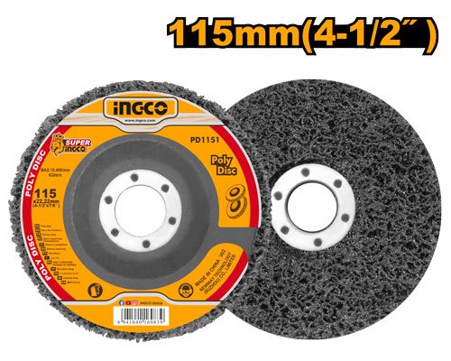 DISCO P/LIMPIEZA Y PULIDO POLYDISC 4 1/2" #PD1151 INGCO