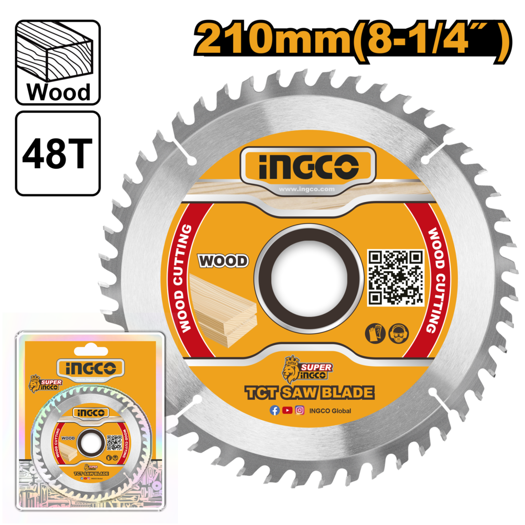 DISCO SIERRA P/MADERA 8.1/4X25.4" 48 DIENTES #TSB121022 INGCO