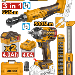 KIT LLAV IMPAC, RATCHET, LAMP+ACC #UCOSLI250981 INGCO