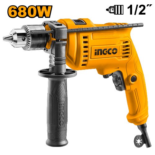 TALADRO PERCUTOR 1/2" 680W #UID6808 INGCO